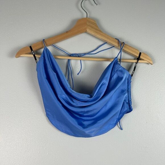 SER.O.YA ELLISON SILK TOP & MATCHING BLUE SILK PANTS SET - Picture 10 of 16